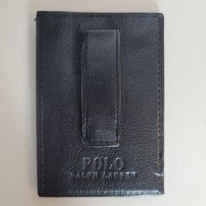Polo Ralph Lauren Leather Card Case w/ Money Clip